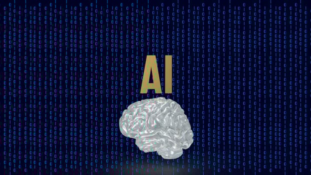 Brain AI for technology concept 3d rendering photo