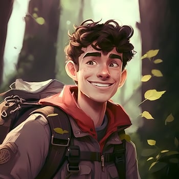man advanture people character illustration photo