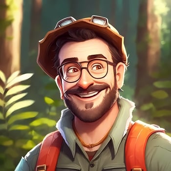 man advanture people character illustration photo