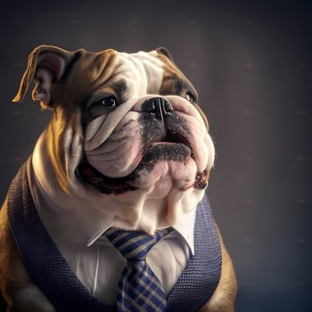 bulldog businessman illustration photo
