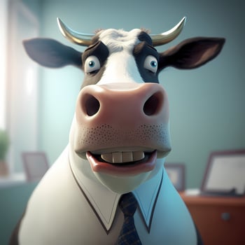 cow businessman illustration photo