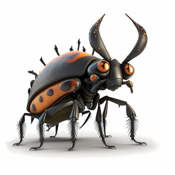 long horn beetle illustration photo