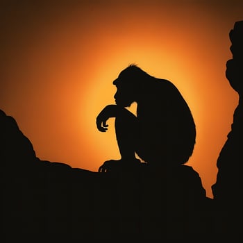 monkey silhouette aesthetic photo