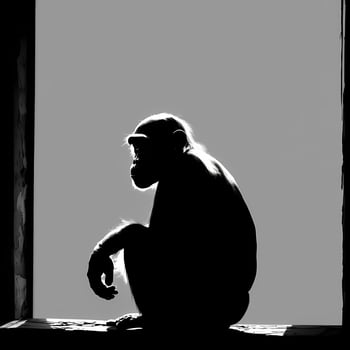 monkey silhouette aesthetic photo