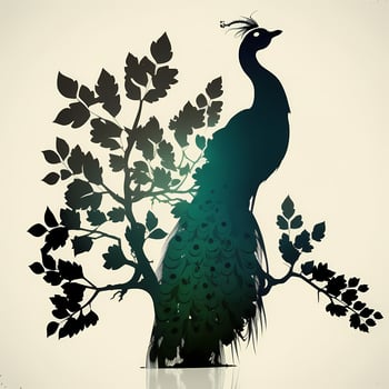 peacoock silhouette aesthetic photo