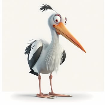 stork illustration aesthetic photo