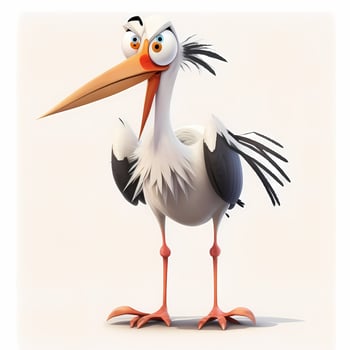 stork illustration aesthetic photo