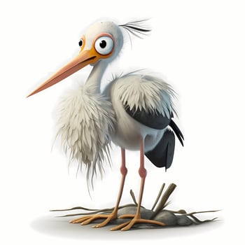 stork illustration aesthetic photo