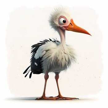 stork illustration aesthetic photo