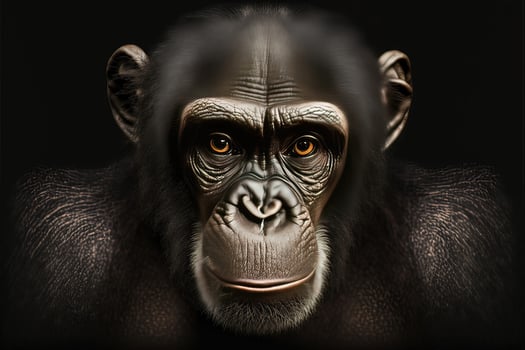 Chimpanzee Face. Close up. photo