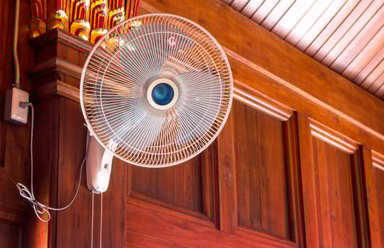 electric fan in the temple building photo