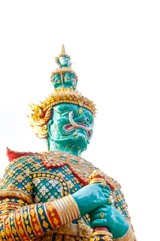 Giant statue  Wat Phra That Doi Kham at Chiang Mai,Thai temple Northern Thailand. photo