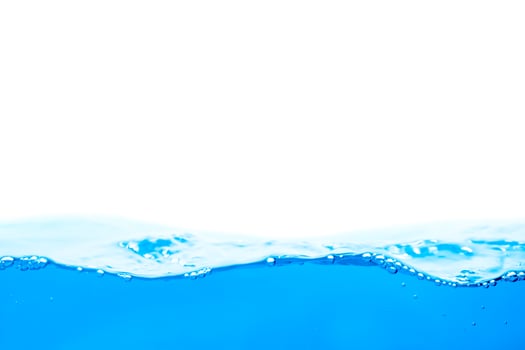 Abstract blue color water splashing isolated on white clean background,water splash photo