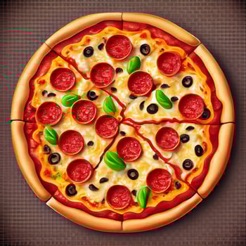 Pepperoni Italian Pizza. photo