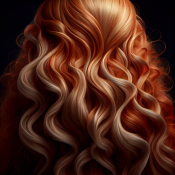 Beautiful Long Curly Hair background. Illustration photo