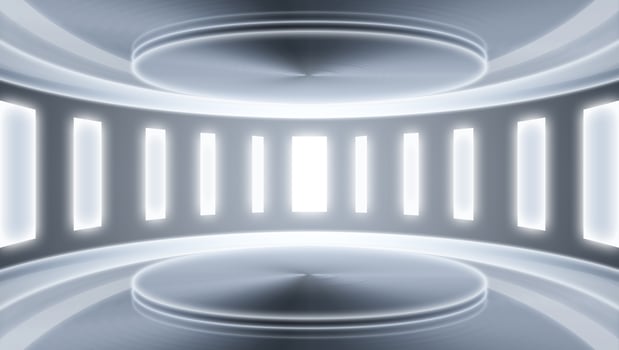 3D rendering metal silver texture display exhibition future science and technology spatial sense background photo