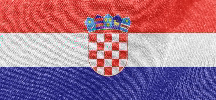 Croatia fabric flag cotton material wide flags wallpaper colored fabric Hrvatska flag background photo