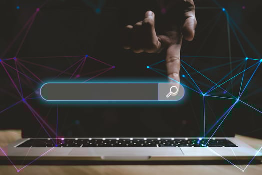 Businessman are touching the virtual screen on search engine optimization for find data on networking, SEO, Searching Browsing Internet Data Information Networking Concept. photo
