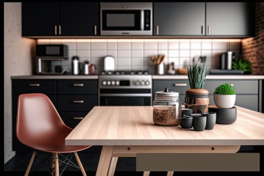 Desk of free space for your decoration of product or text. Illustration photo