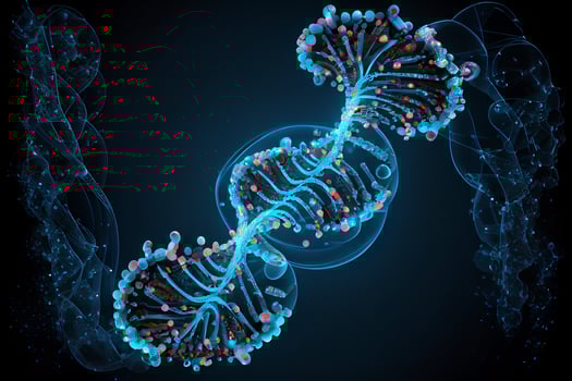 abstract lights vivid thin DNA double helix. Illustration photo