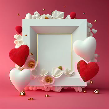 Pink Valentines Day Greeting Card Love Background. Illustration photo