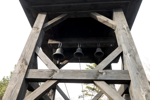 Belarus, Minsk, March 2023, memorial complex Khatyn. Bell tower. photo