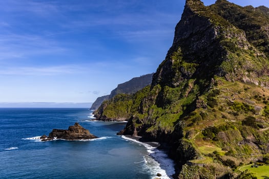 High cliffs of Madeira, Portugal photo