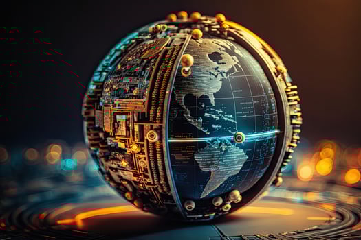 Communication technologies for Internet business. Illustration photo