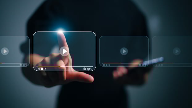 streaming online, watching video on the internet, live concert, show, or tutorial concept photo