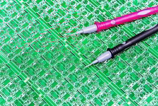 Digital multimeter on ESD table photo