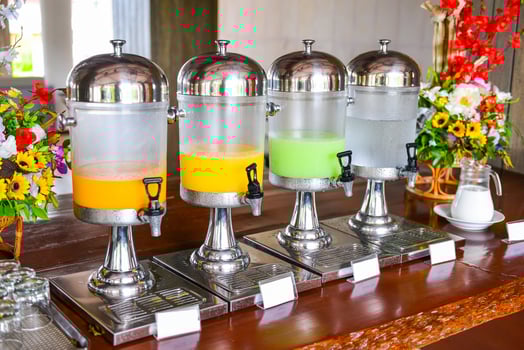 Drinking tank service in restaurant photo