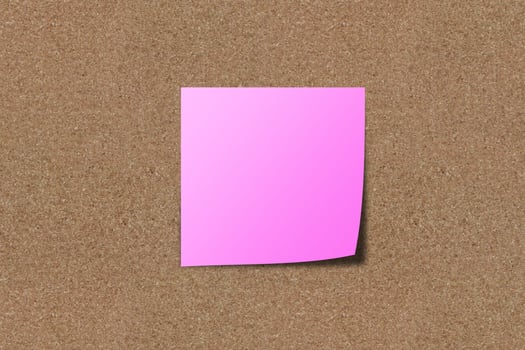 Note paper on sand board photo