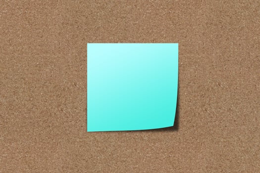 Note paper on sand board photo