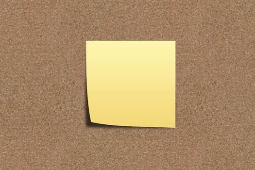 Note paper on sand board photo