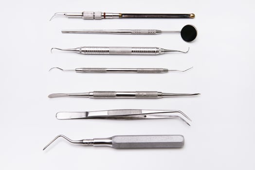 Dental tools in dental clinic photo