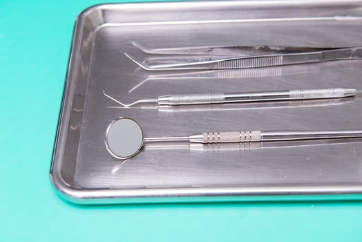 Dental tools in dental clinic photo