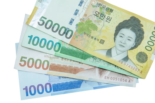 South Korean Won currency photo