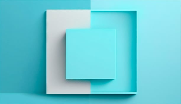 Pastel blue empty paper texture background template, banner for advertising. Rectangular geometric shapes. Copy space. space for text. . photo