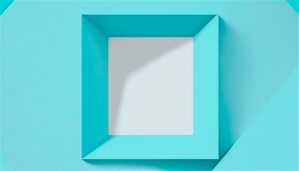Pastel blue empty paper texture background template, banner for advertising. Rectangular geometric shapes. Copy space. space for text. . photo