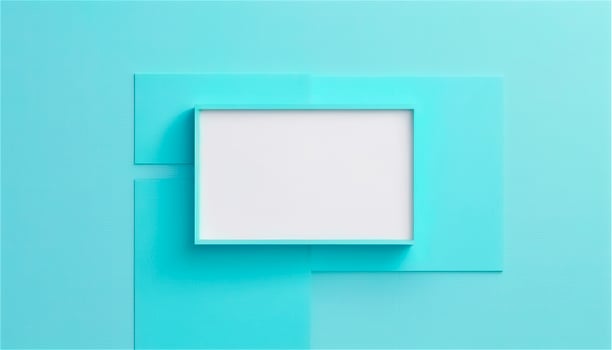 Pastel blue empty paper texture background template, banner for advertising. Rectangular geometric shapes. Copy space. space for text. . photo