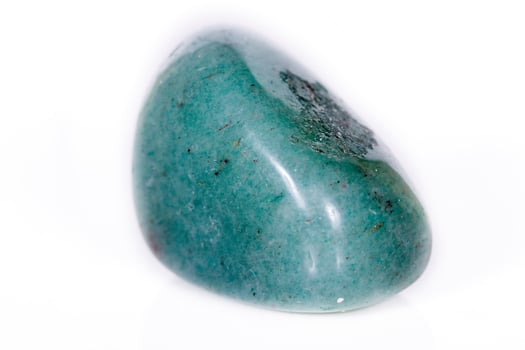Macro mineral stone aventurine green on white background photo