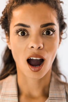 Portrait of a surprised businesswoman photo