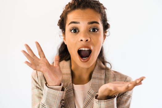 Portrait of a surprised businesswoman photo