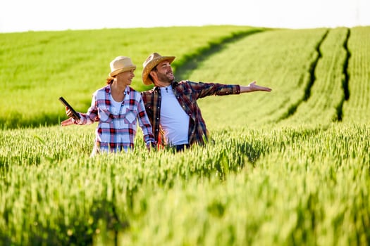 Man and woman are working together in partnership photo