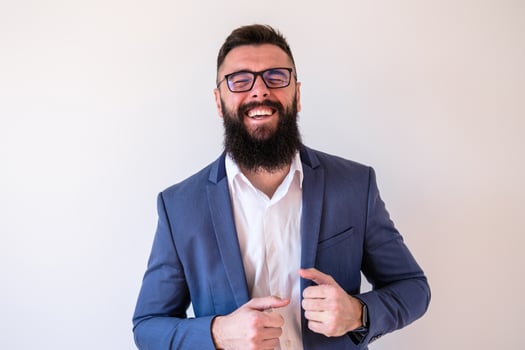 Portrait of happy businessman photo