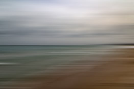 seaside landscape peace and quiet on a sunny warm day photo