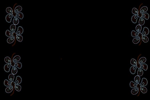 light ornament decorative background on black night background photo