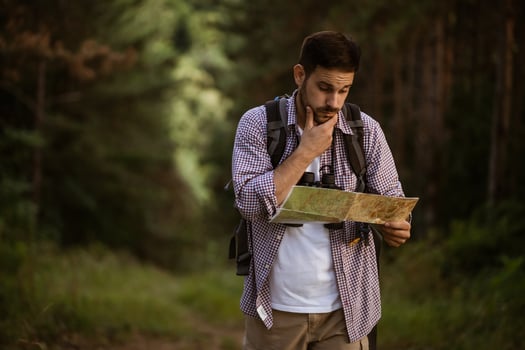 Man spending time outdoors photo