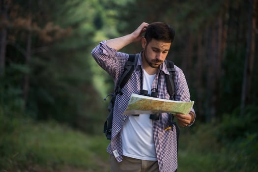 Man spending time outdoors photo