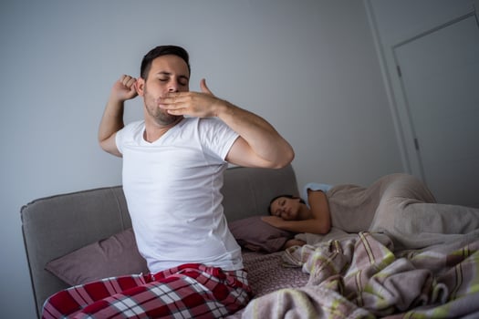 A man who wakes up in the morning photo